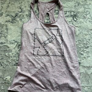 Under Armour Heathered Mauve/Pink Racerback Tank Top